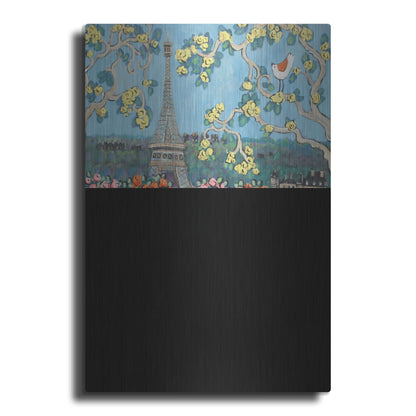 Luxe Metal Art 'Eiffel Tower II' by Holly Wojhan, Metal Wall Art