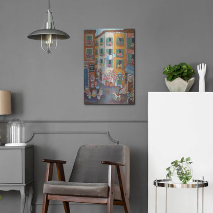 Luxe Metal Art 'Vieux Ville' by Holly Wojhan, Metal Wall Art,16x24