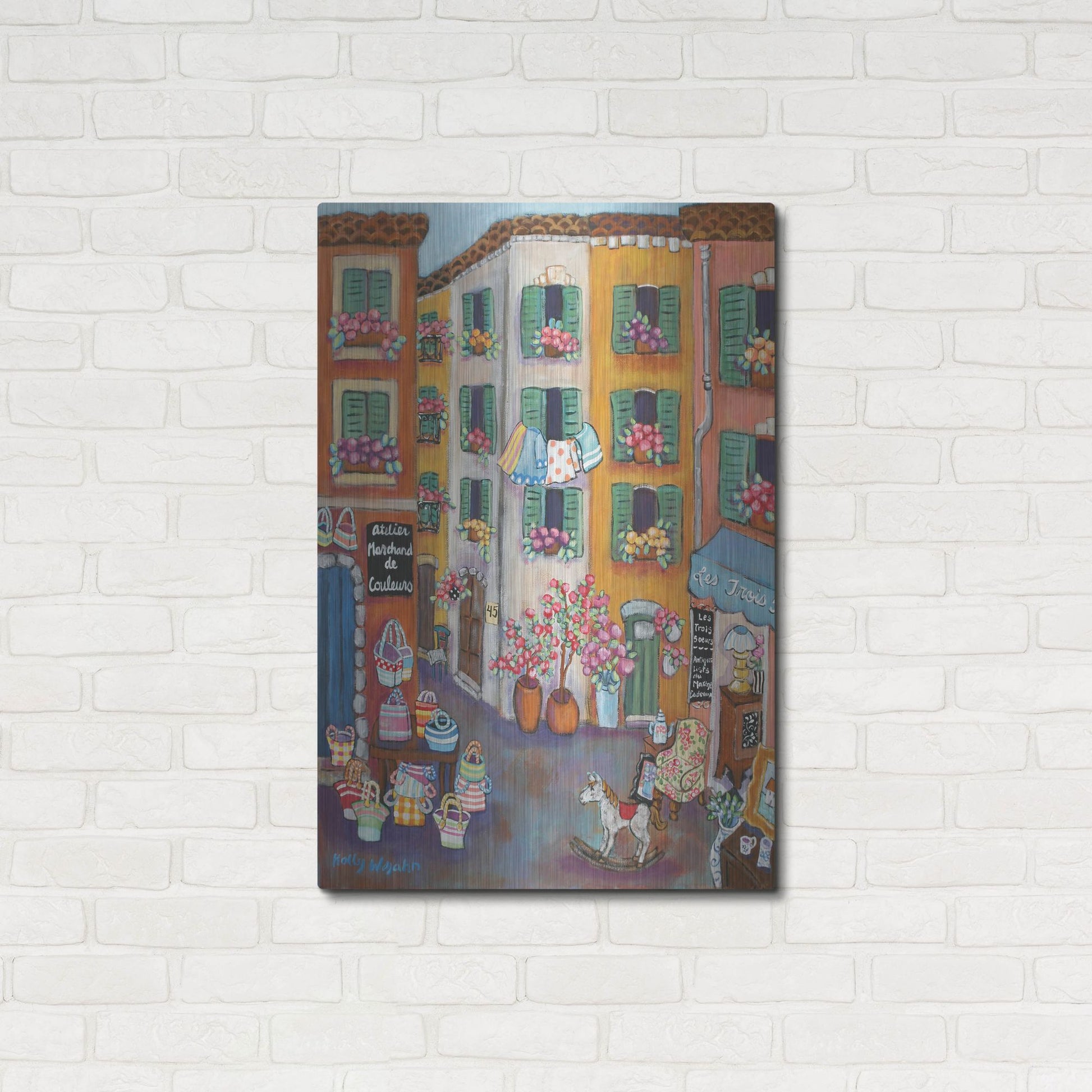 Luxe Metal Art 'Vieux Ville' by Holly Wojhan, Metal Wall Art,24x36