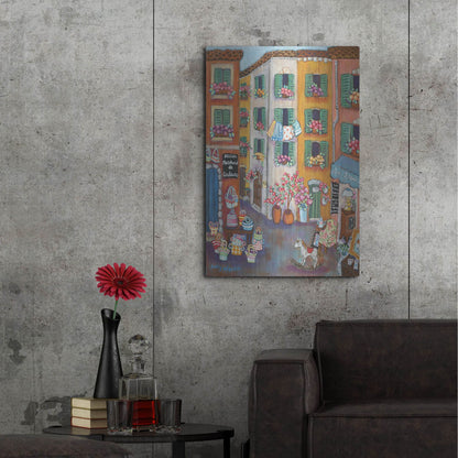 Luxe Metal Art 'Vieux Ville' by Holly Wojhan, Metal Wall Art,24x36