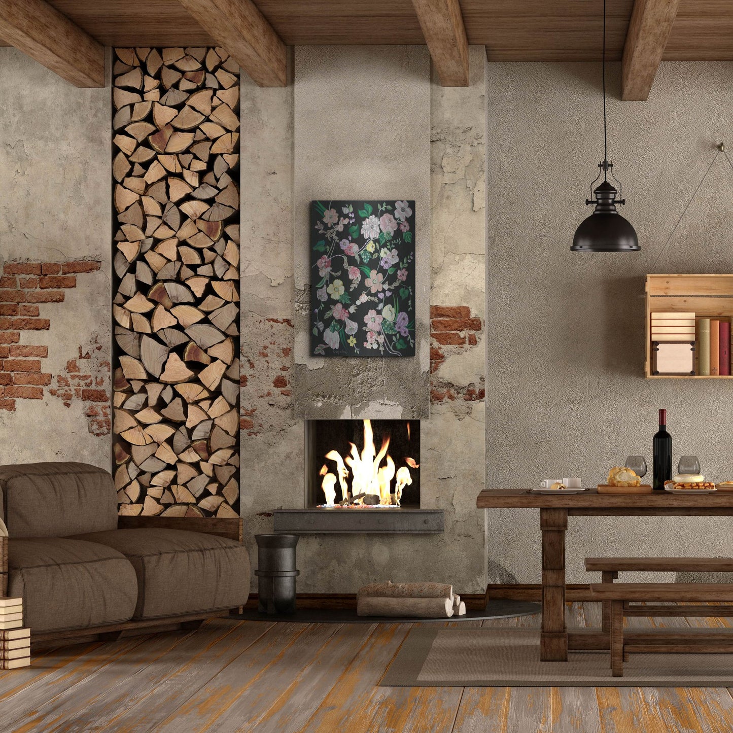 Luxe Metal Art 'Flowerness' by Holly Wojhan, Metal Wall Art,24x36