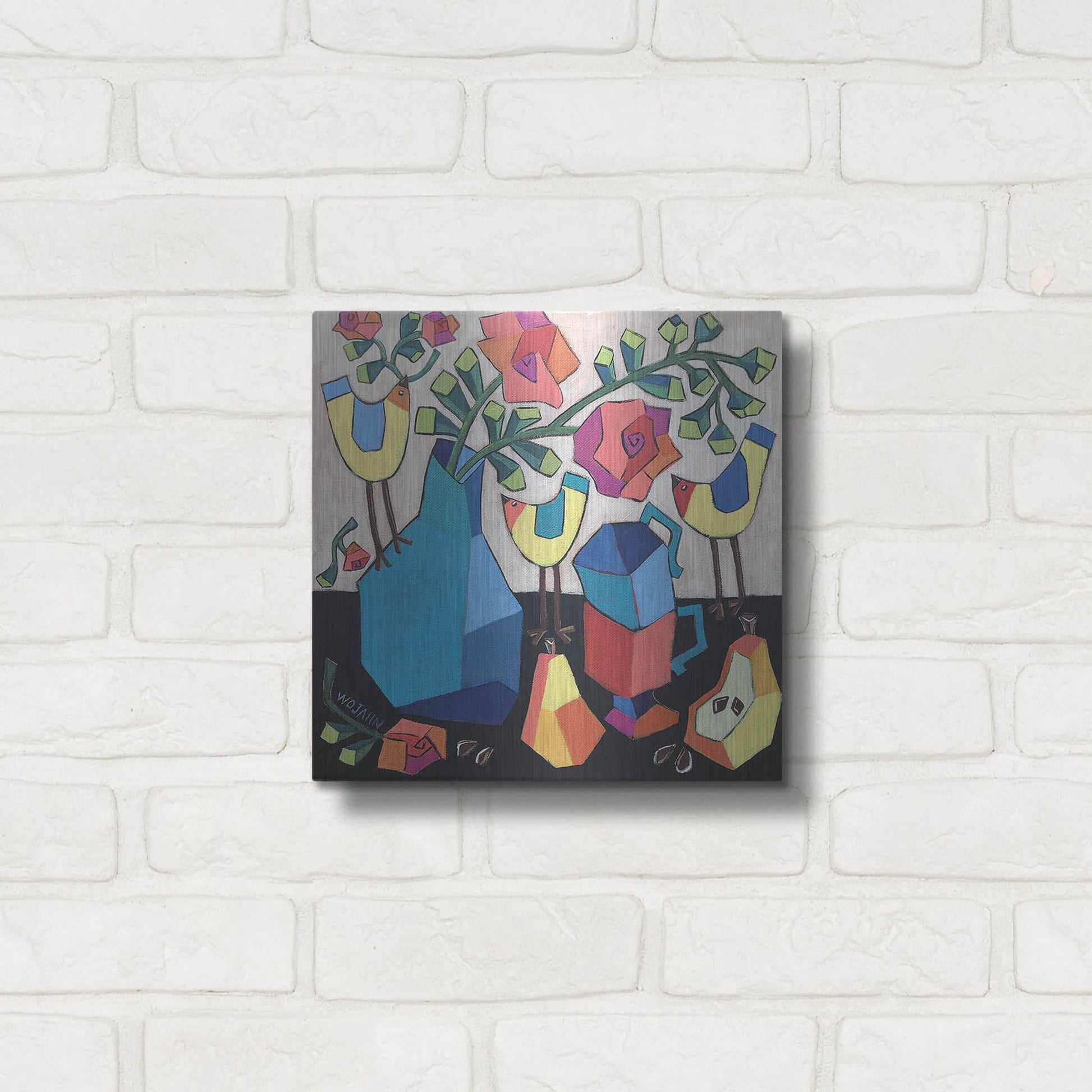 Luxe Metal Art 'Morning so Bright' by Holly Wojhan, Metal Wall Art,12x12