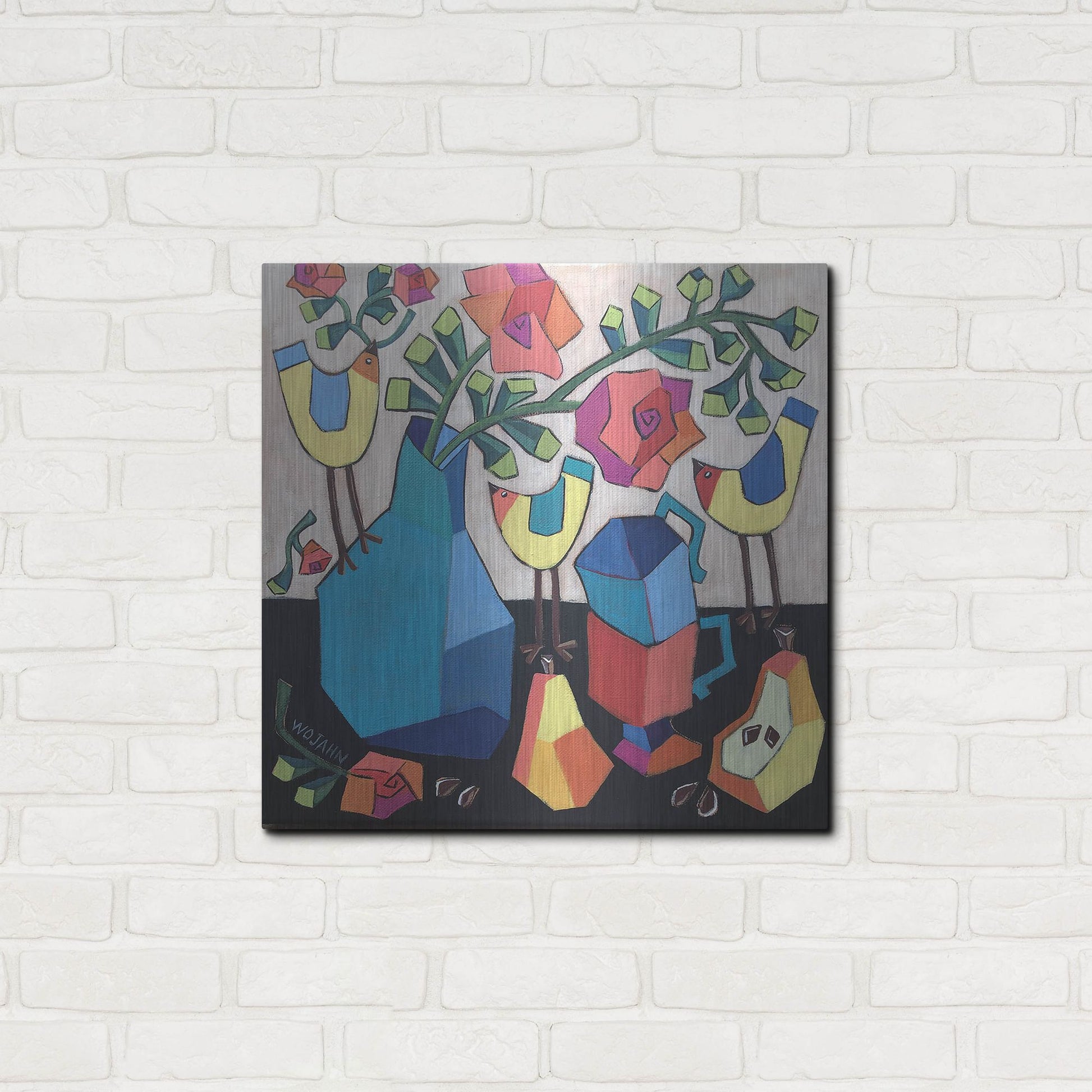 Luxe Metal Art 'Morning so Bright' by Holly Wojhan, Metal Wall Art,24x24