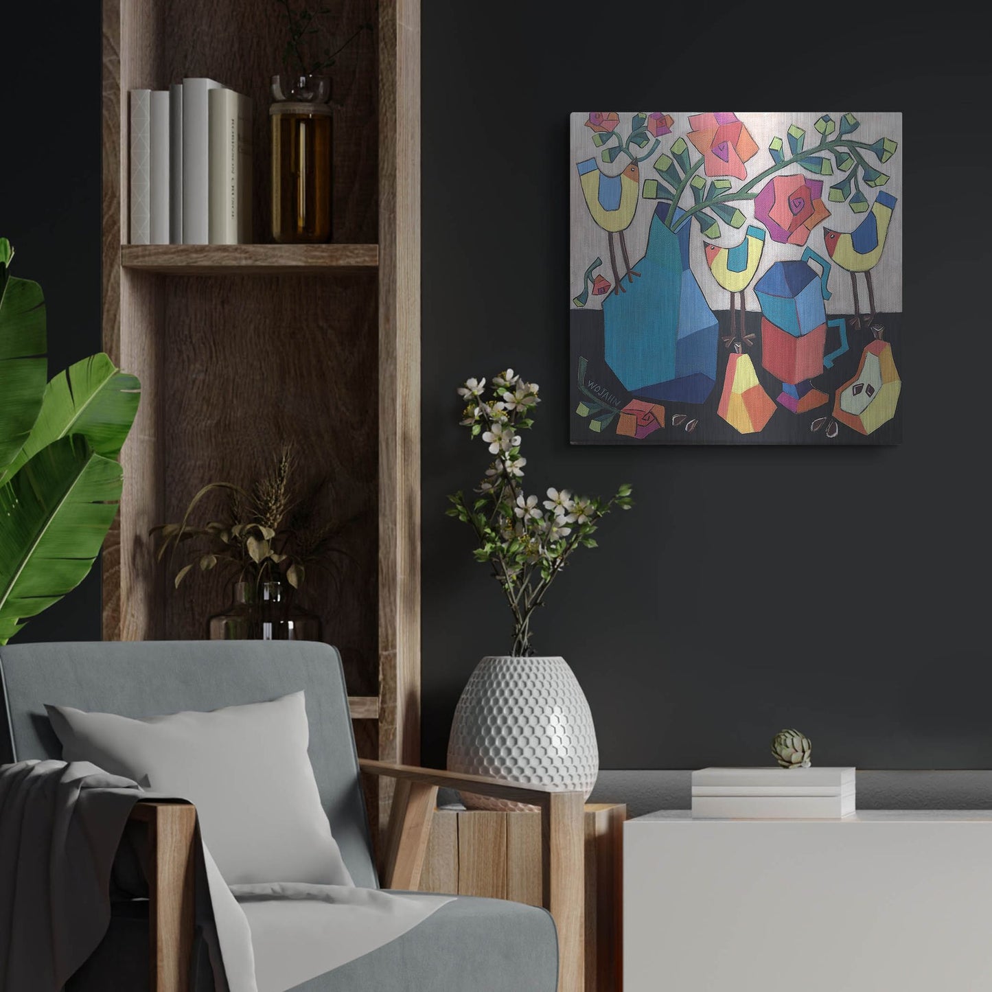 Luxe Metal Art 'Morning so Bright' by Holly Wojhan, Metal Wall Art,24x24