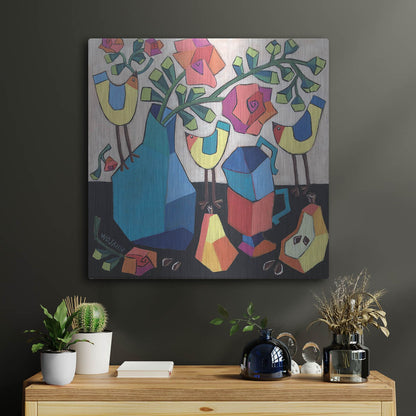 Luxe Metal Art 'Morning so Bright' by Holly Wojhan, Metal Wall Art,24x24