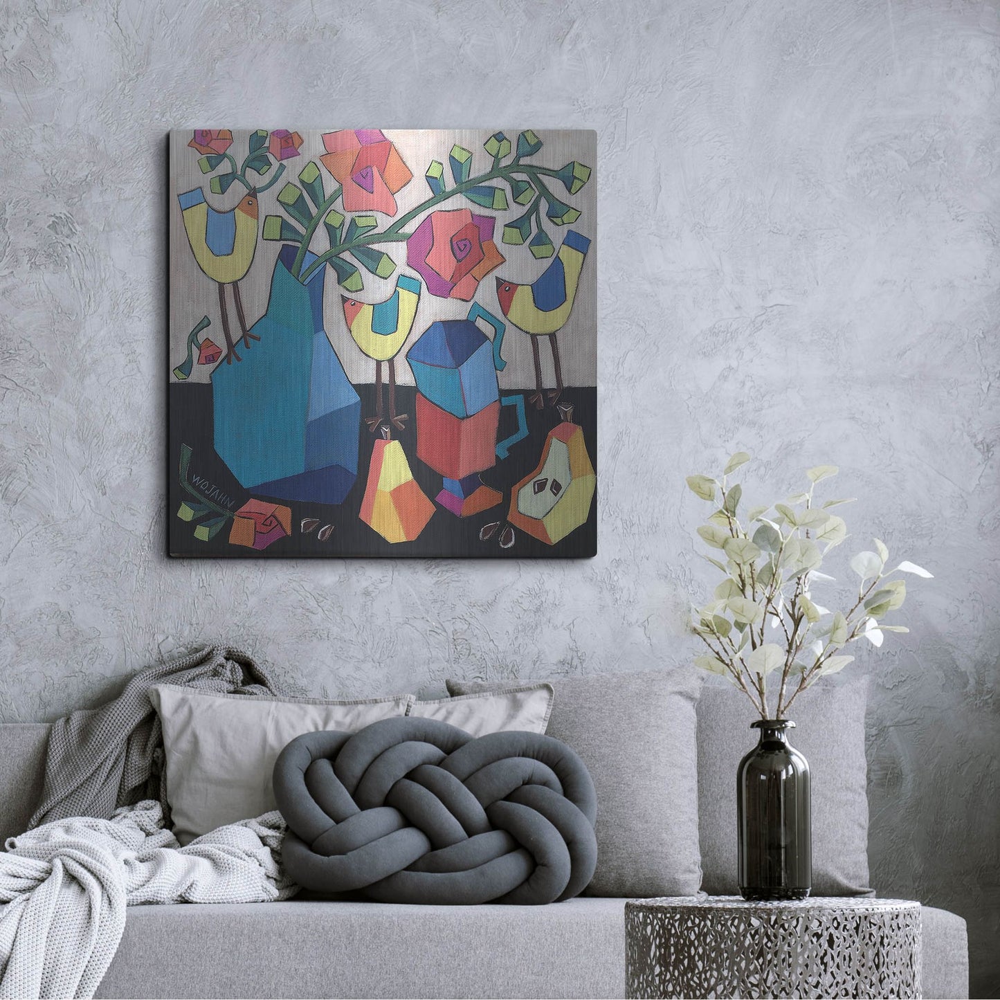 Luxe Metal Art 'Morning so Bright' by Holly Wojhan, Metal Wall Art,36x36