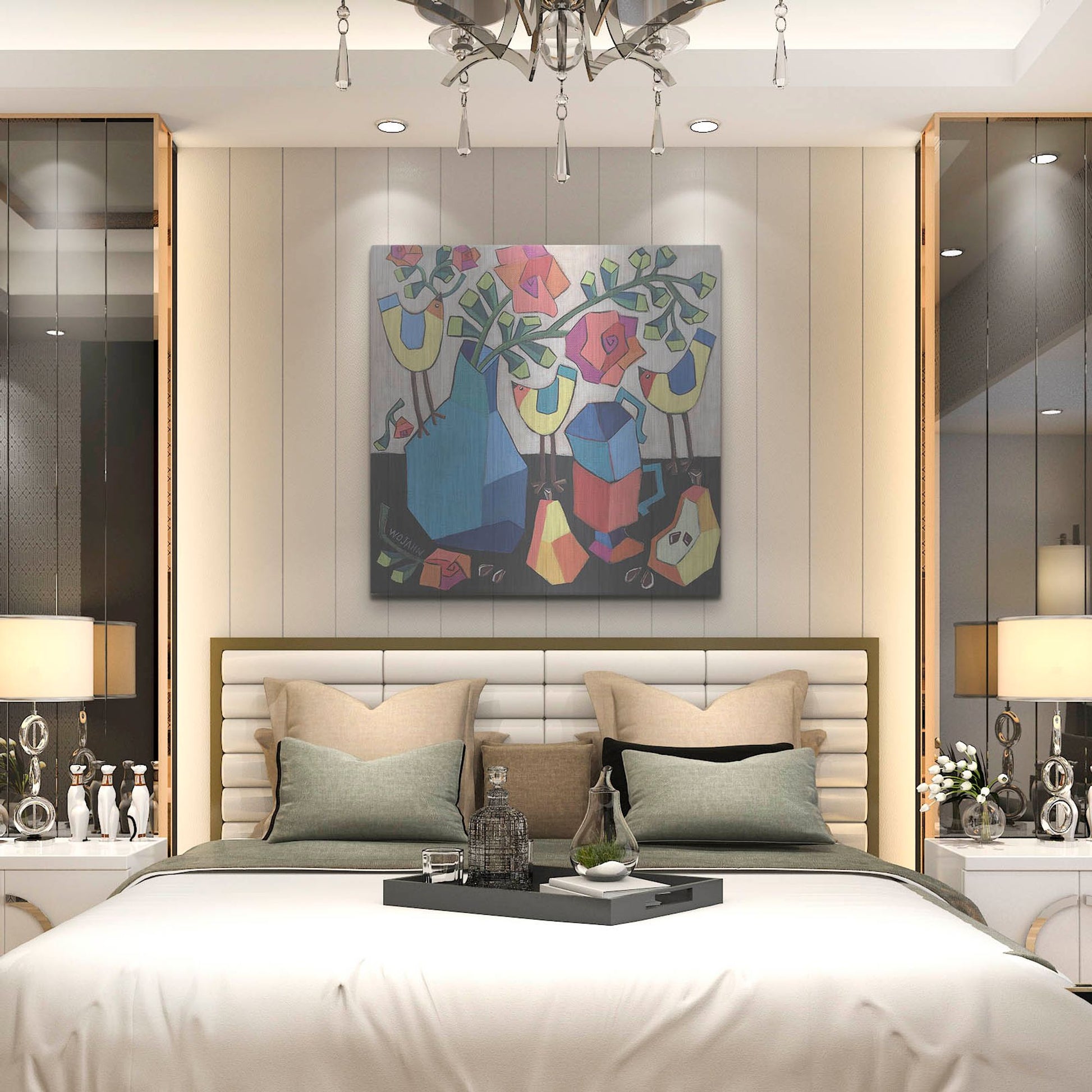 Luxe Metal Art 'Morning so Bright' by Holly Wojhan, Metal Wall Art,36x36