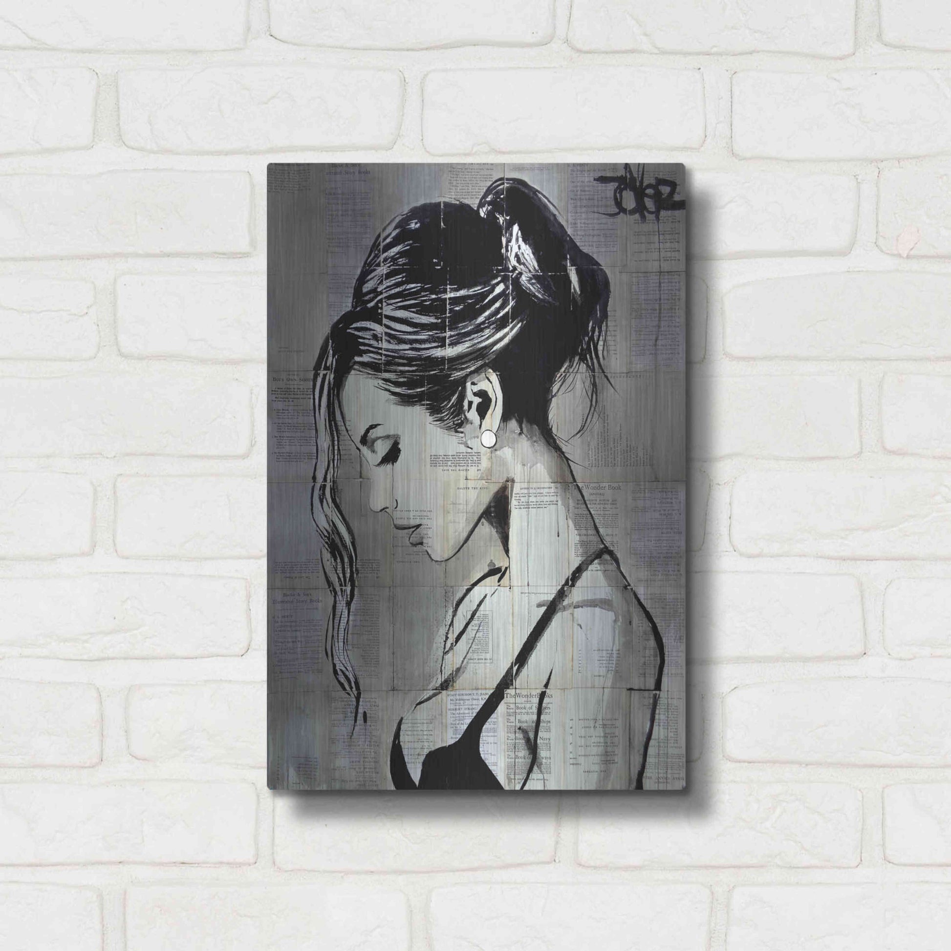 Luxe Metal Art 'Being' by Loui Jover, Metal Wall Art,12x16