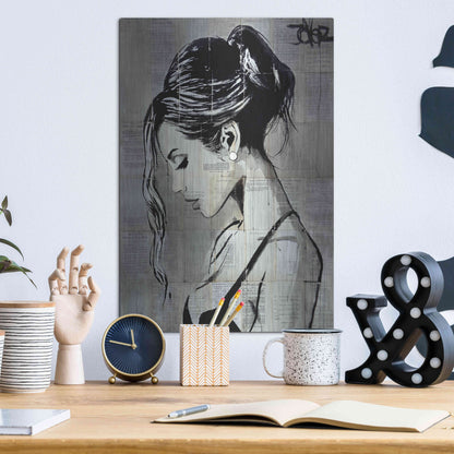 Luxe Metal Art 'Being' by Loui Jover, Metal Wall Art,12x16