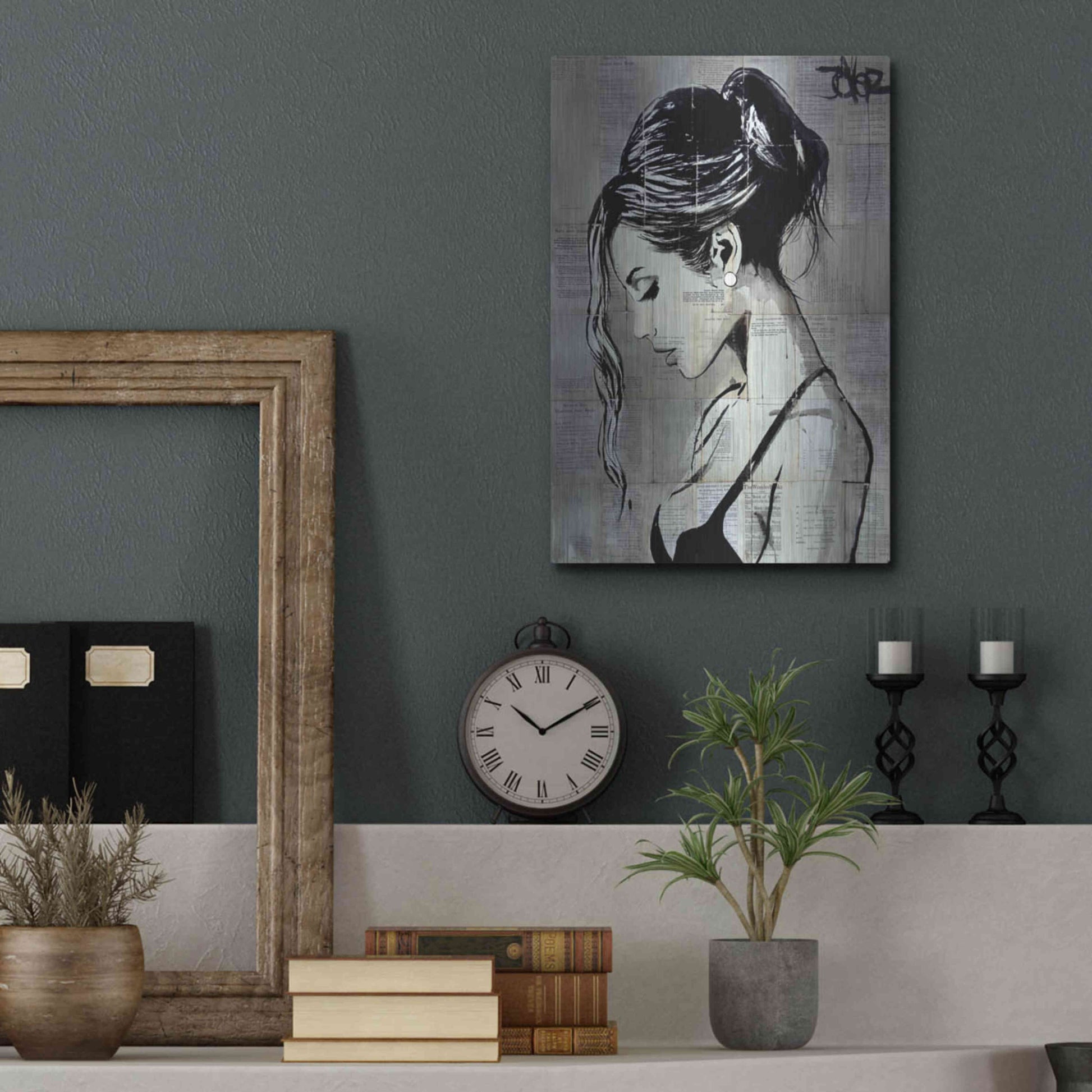 Luxe Metal Art 'Being' by Loui Jover, Metal Wall Art,12x16