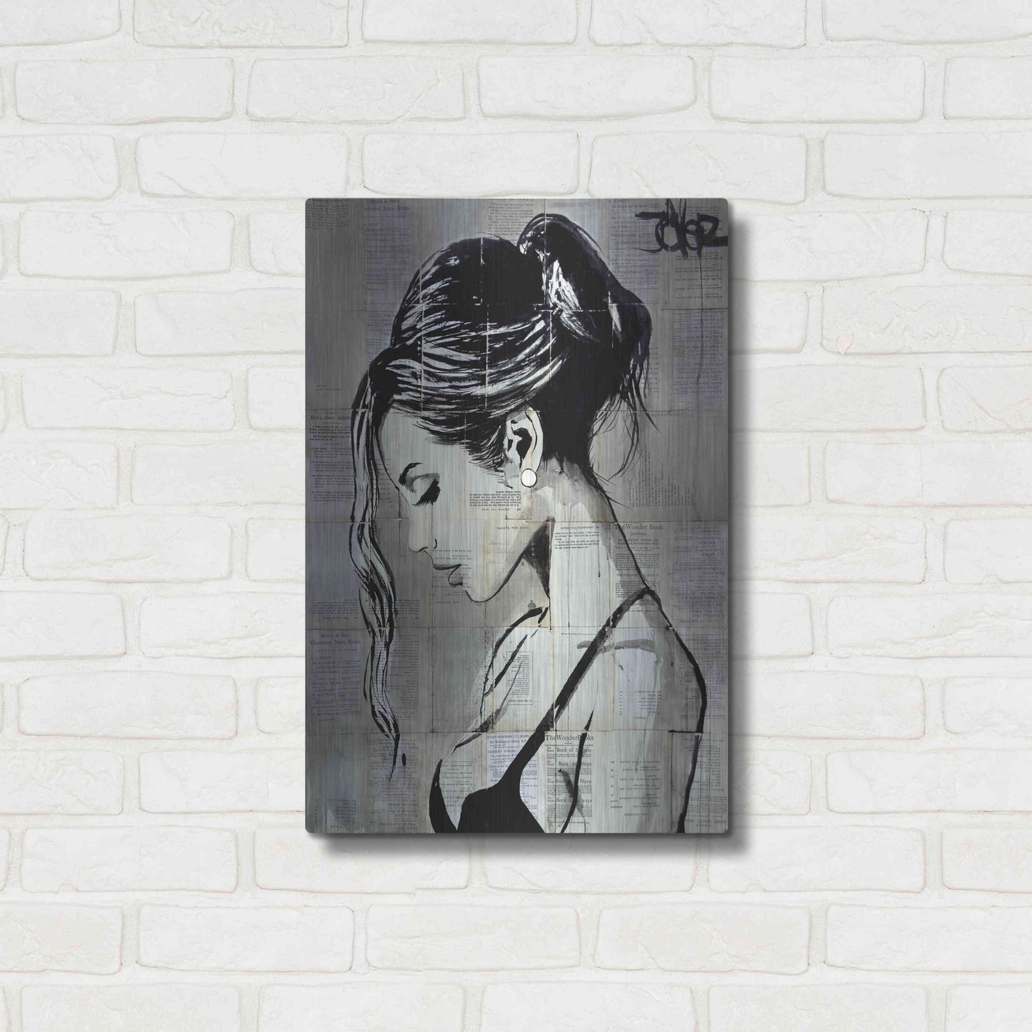 Luxe Metal Art 'Being' by Loui Jover, Metal Wall Art,16x24