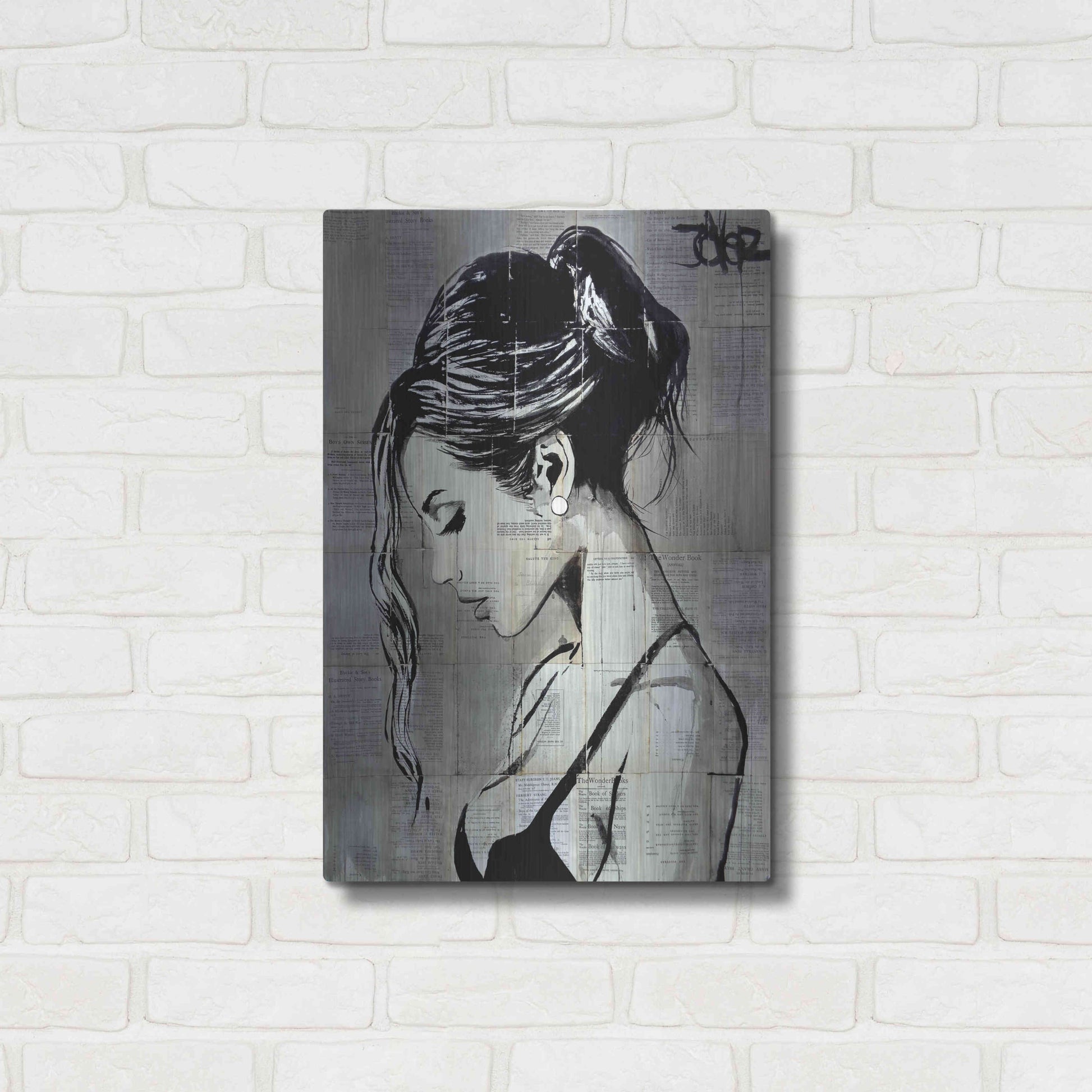 Luxe Metal Art 'Being' by Loui Jover, Metal Wall Art,16x24