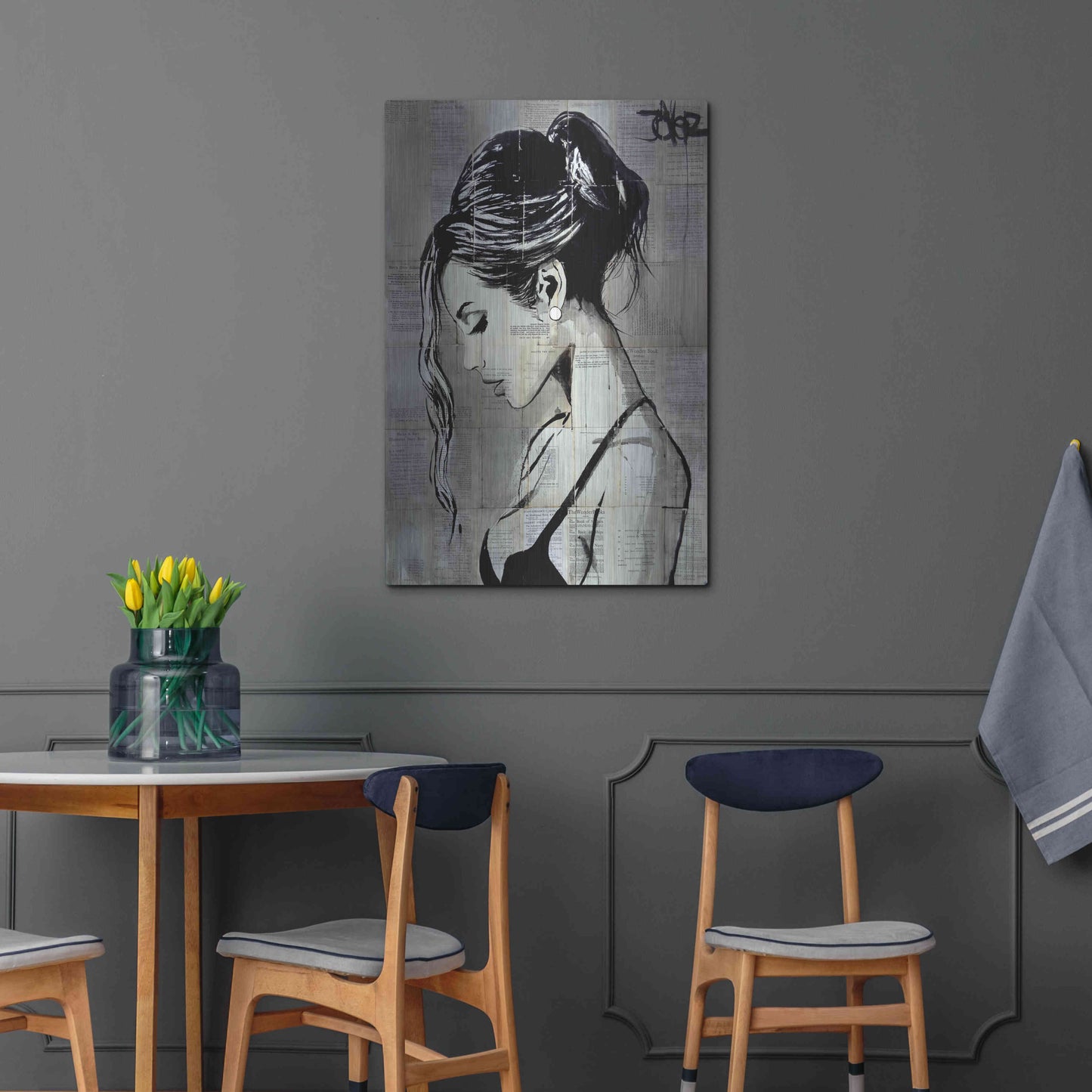 Luxe Metal Art 'Being' by Loui Jover, Metal Wall Art,24x36