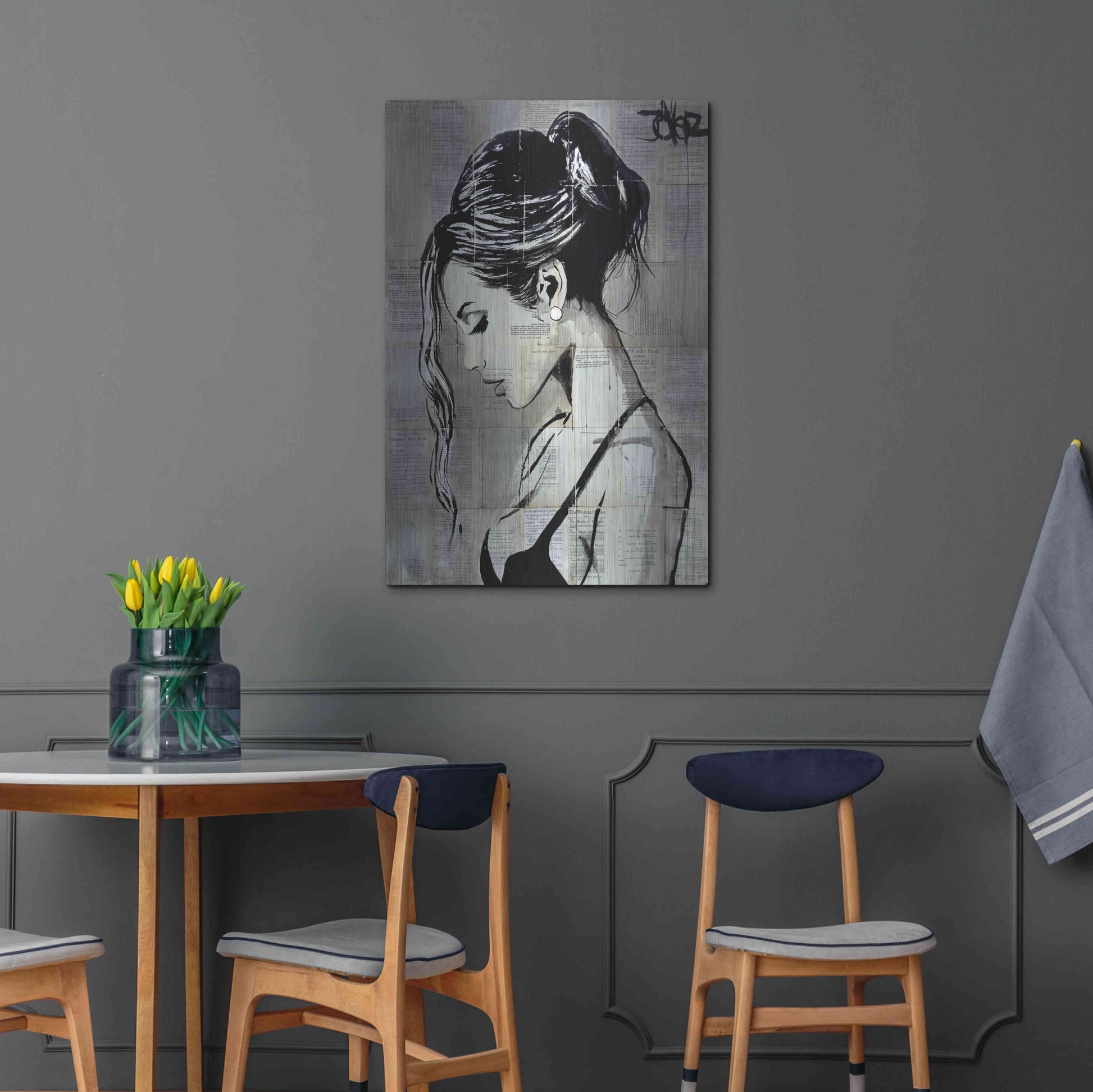 Luxe Metal Art 'Being' by Loui Jover, Metal Wall Art,24x36