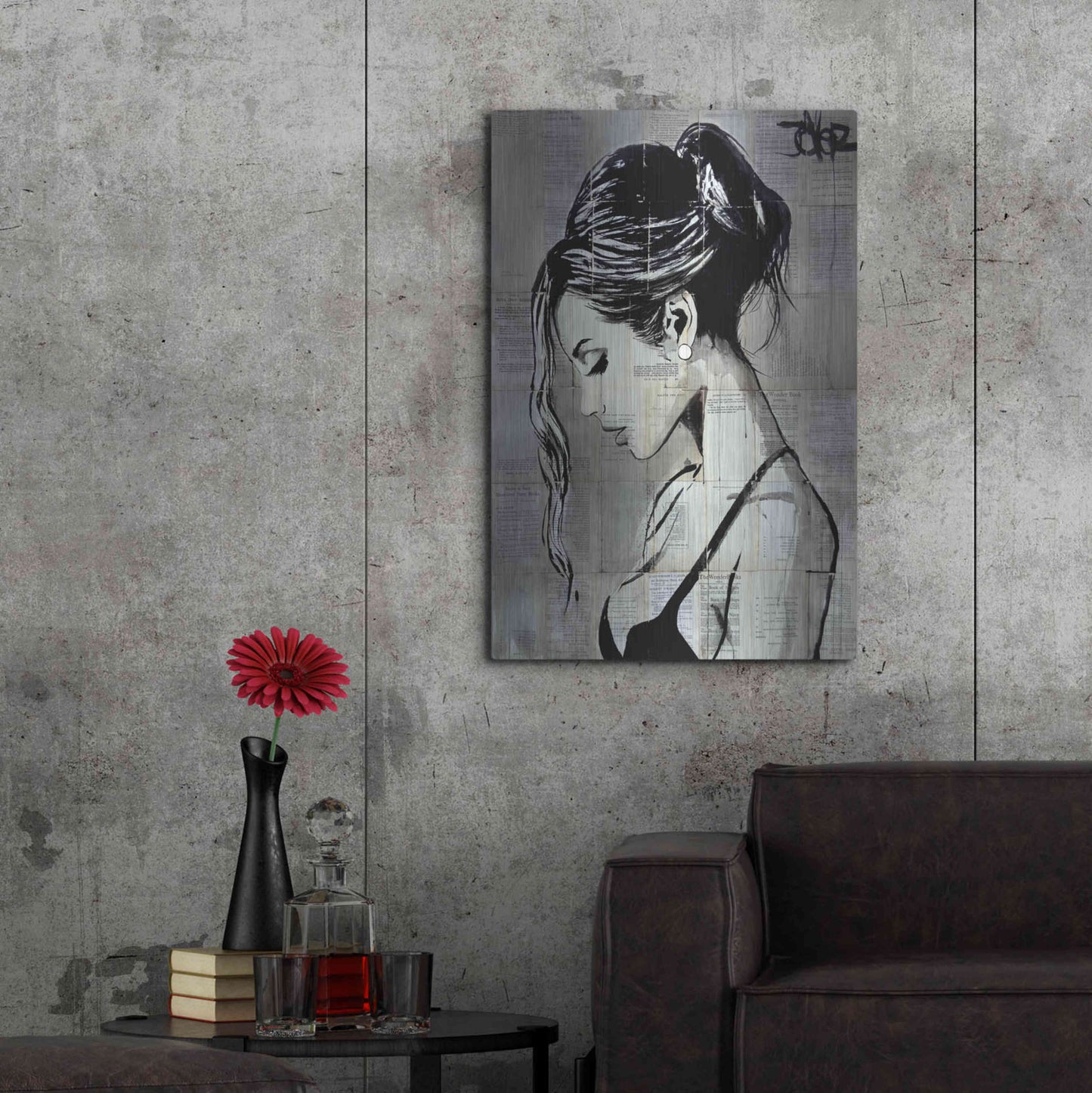 Luxe Metal Art 'Being' by Loui Jover, Metal Wall Art,24x36