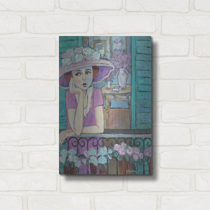 Luxe Metal Art 'Le Balcon' by Holly Wojhan, Metal Wall Art,12x16