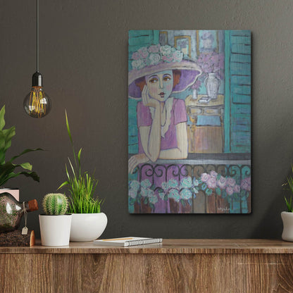 Luxe Metal Art 'Le Balcon' by Holly Wojhan, Metal Wall Art,12x16