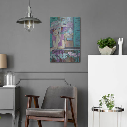 Luxe Metal Art 'Le Balcon' by Holly Wojhan, Metal Wall Art,16x24