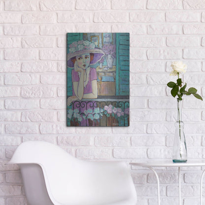 Luxe Metal Art 'Le Balcon' by Holly Wojhan, Metal Wall Art,16x24