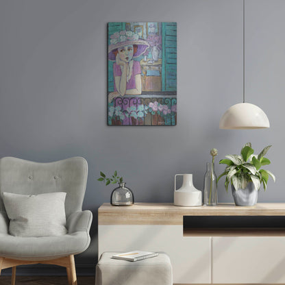 Luxe Metal Art 'Le Balcon' by Holly Wojhan, Metal Wall Art,16x24