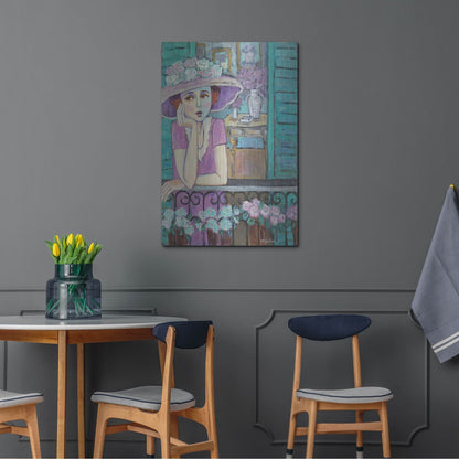 Luxe Metal Art 'Le Balcon' by Holly Wojhan, Metal Wall Art,24x36