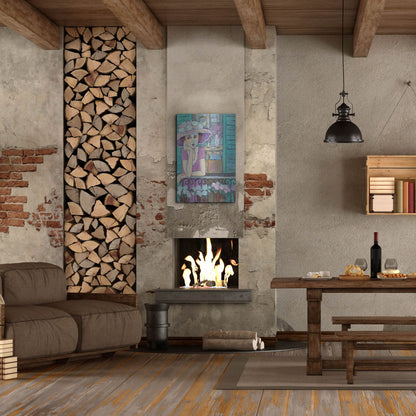 Luxe Metal Art 'Le Balcon' by Holly Wojhan, Metal Wall Art,24x36