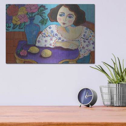 Luxe Metal Art 'Matisse Muse' by Holly Wojhan, Metal Wall Art,16x12