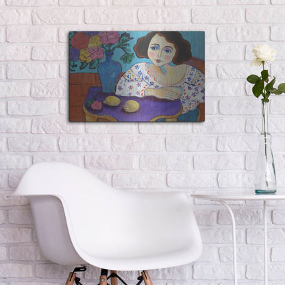 Luxe Metal Art 'Matisse Muse' by Holly Wojhan, Metal Wall Art,24x16