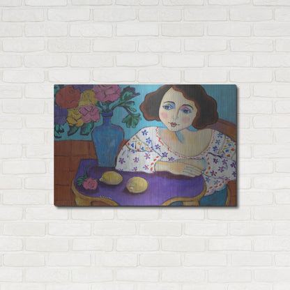 Luxe Metal Art 'Matisse Muse' by Holly Wojhan, Metal Wall Art,36x24