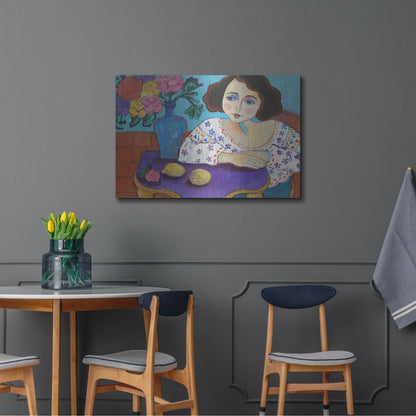 Luxe Metal Art 'Matisse Muse' by Holly Wojhan, Metal Wall Art,36x24