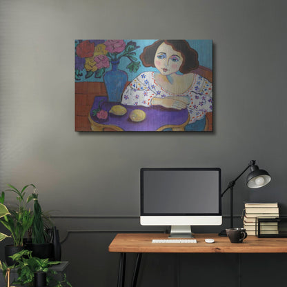 Luxe Metal Art 'Matisse Muse' by Holly Wojhan, Metal Wall Art,36x24