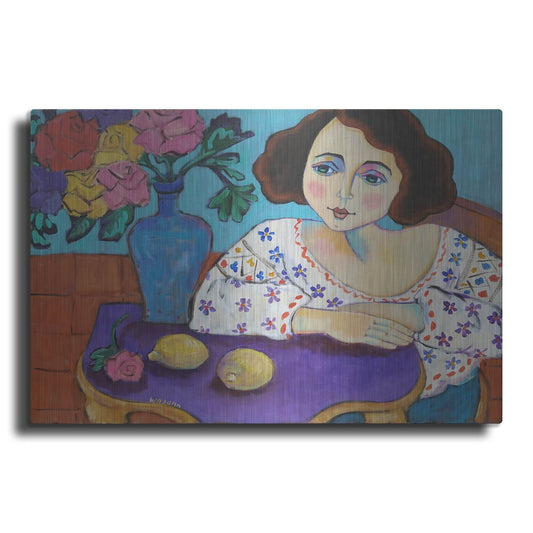 Luxe Metal Art 'Matisse Muse' by Holly Wojhan, Metal Wall Art