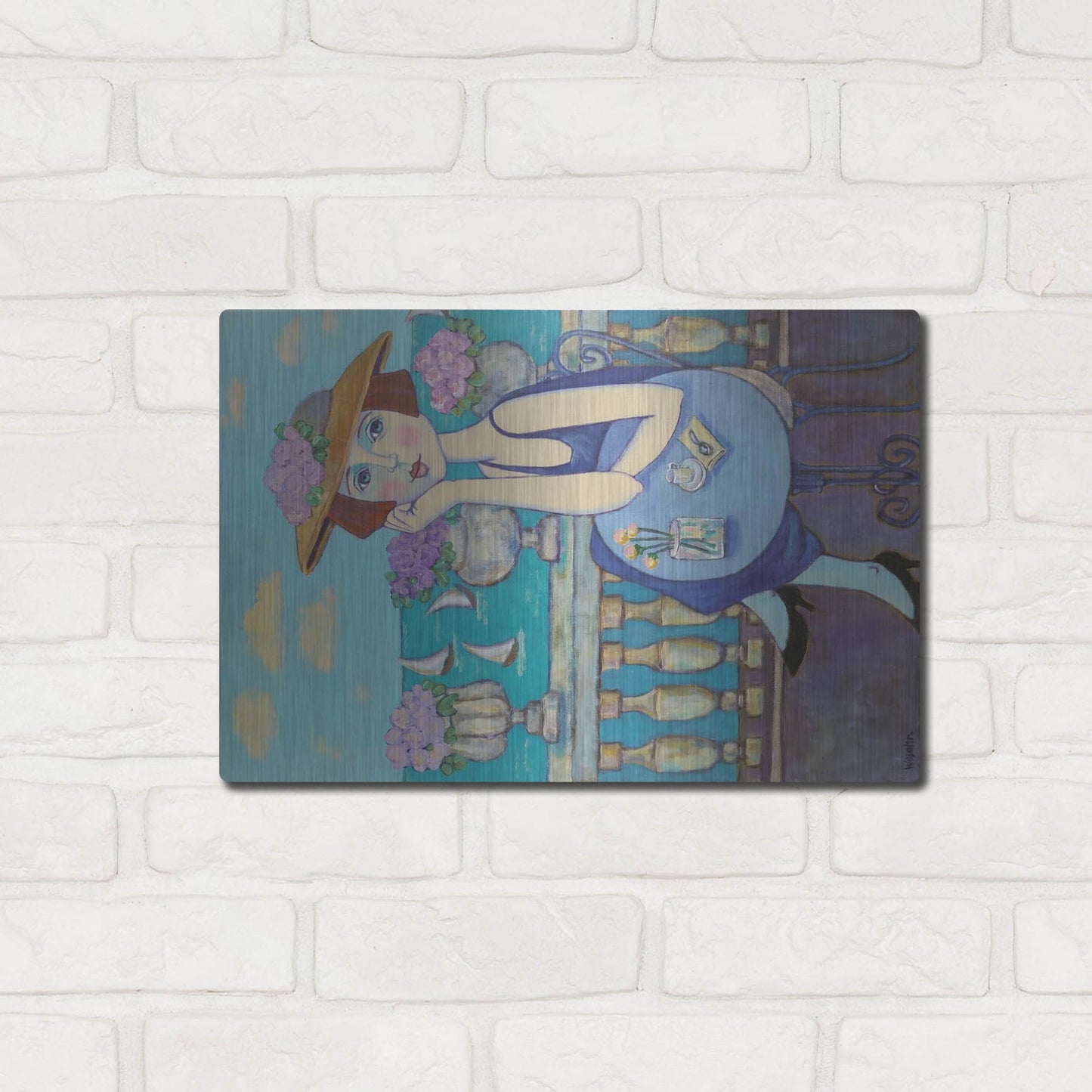 Luxe Metal Art 'Reviera' by Holly Wojhan, Metal Wall Art,16x12