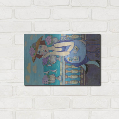 Luxe Metal Art 'Reviera' by Holly Wojhan, Metal Wall Art,16x12