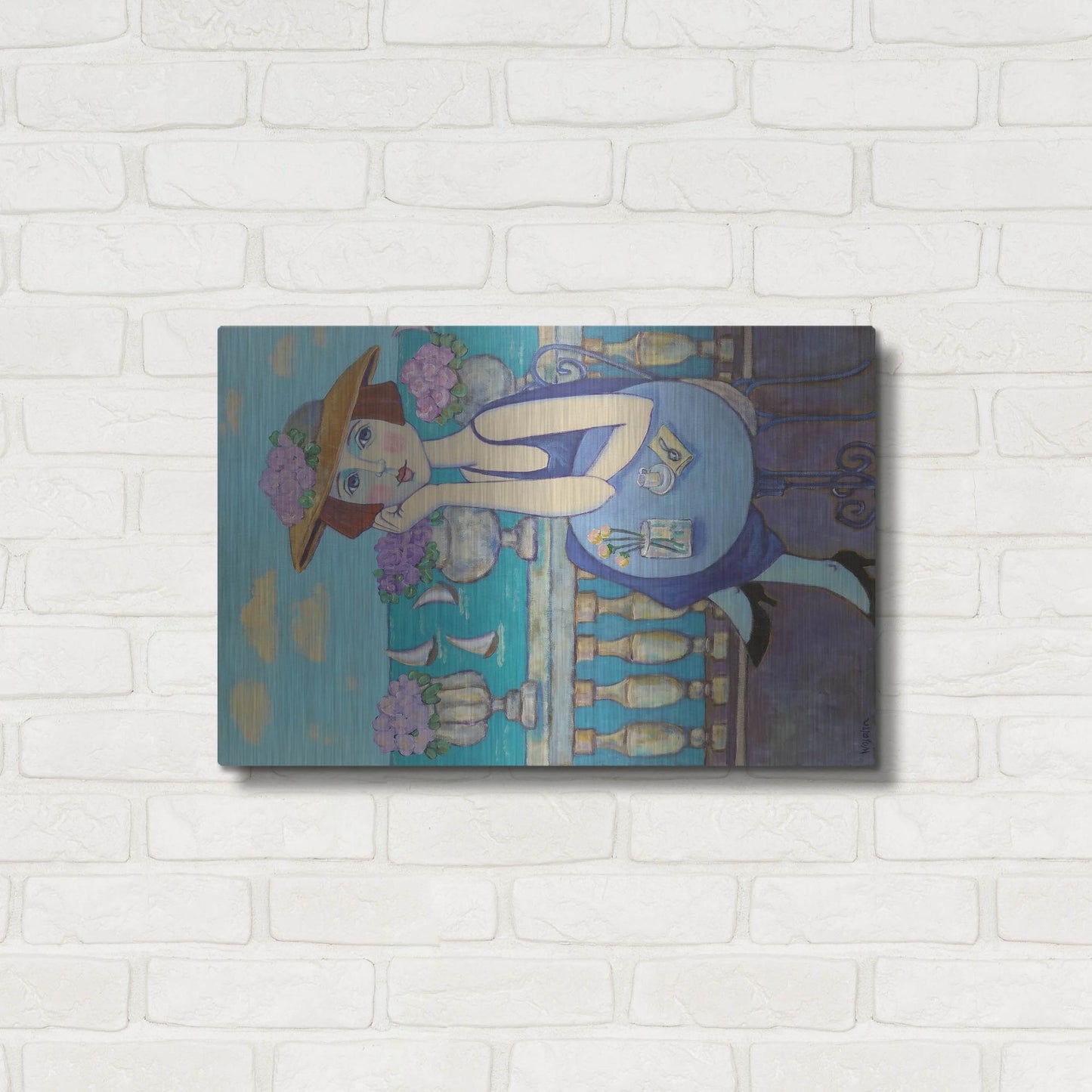 Luxe Metal Art 'Reviera' by Holly Wojhan, Metal Wall Art,24x16