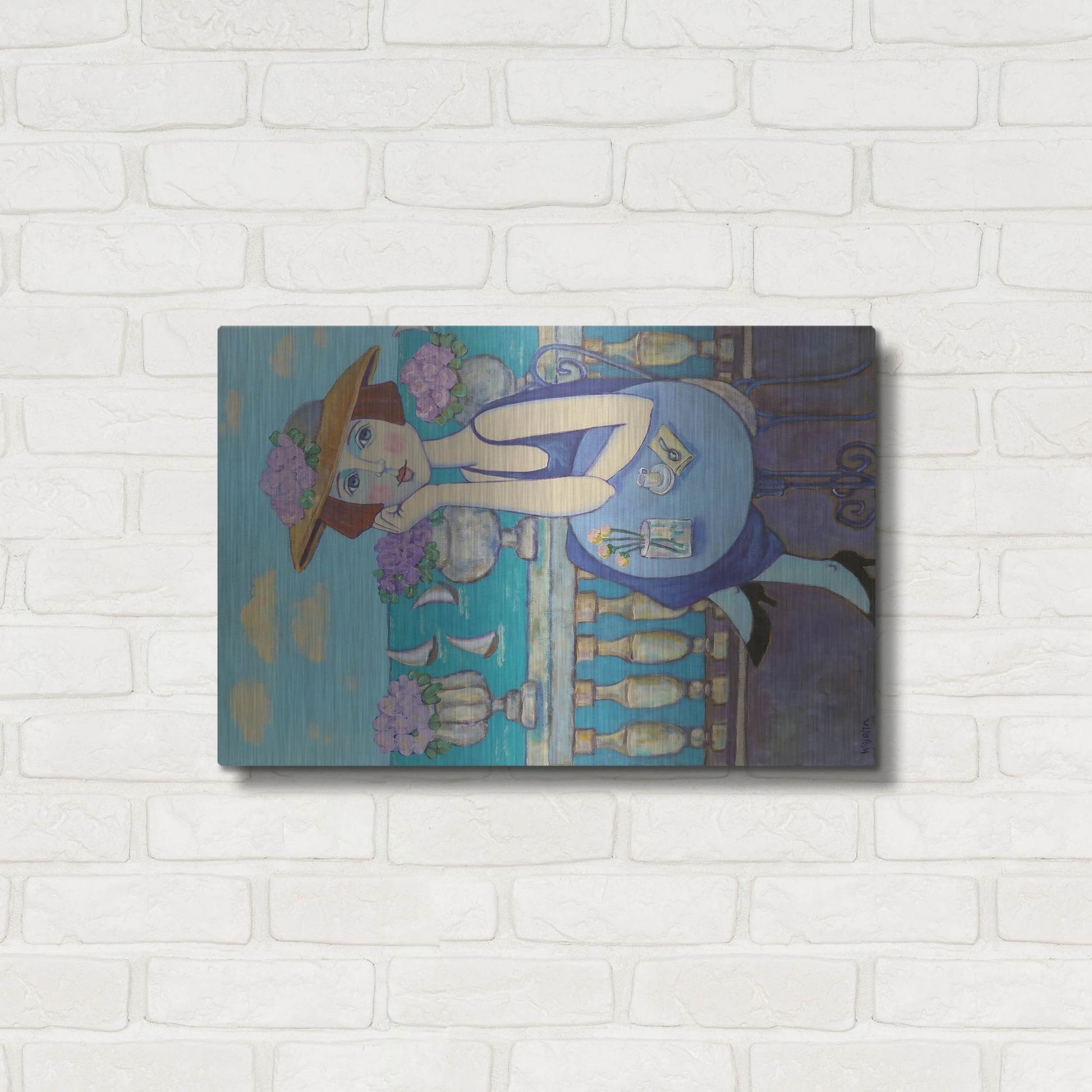 Luxe Metal Art 'Reviera' by Holly Wojhan, Metal Wall Art,24x16