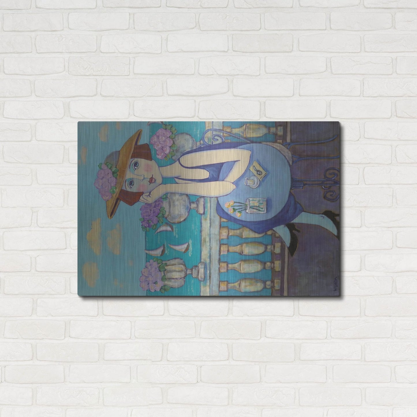 Luxe Metal Art 'Reviera' by Holly Wojhan, Metal Wall Art,36x24