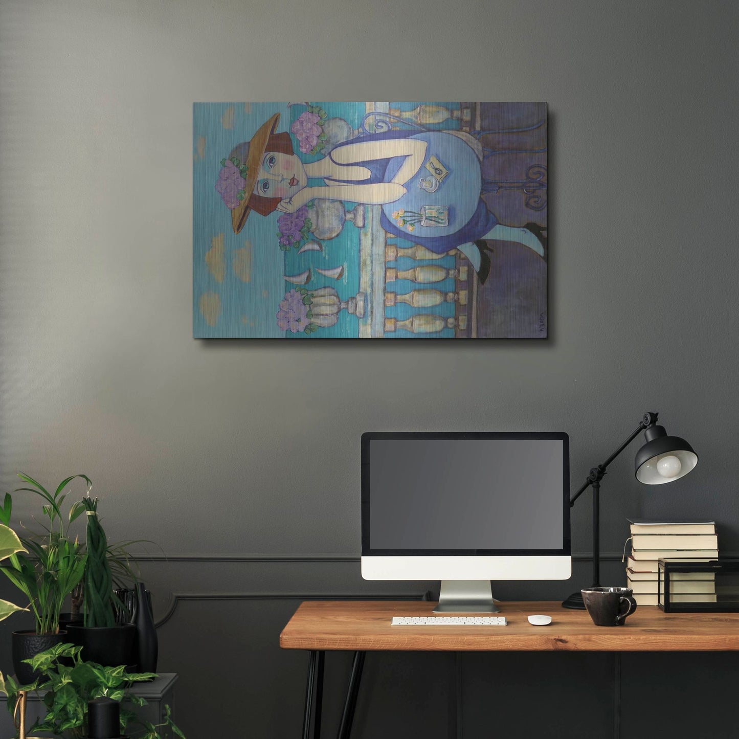 Luxe Metal Art 'Reviera' by Holly Wojhan, Metal Wall Art,36x24