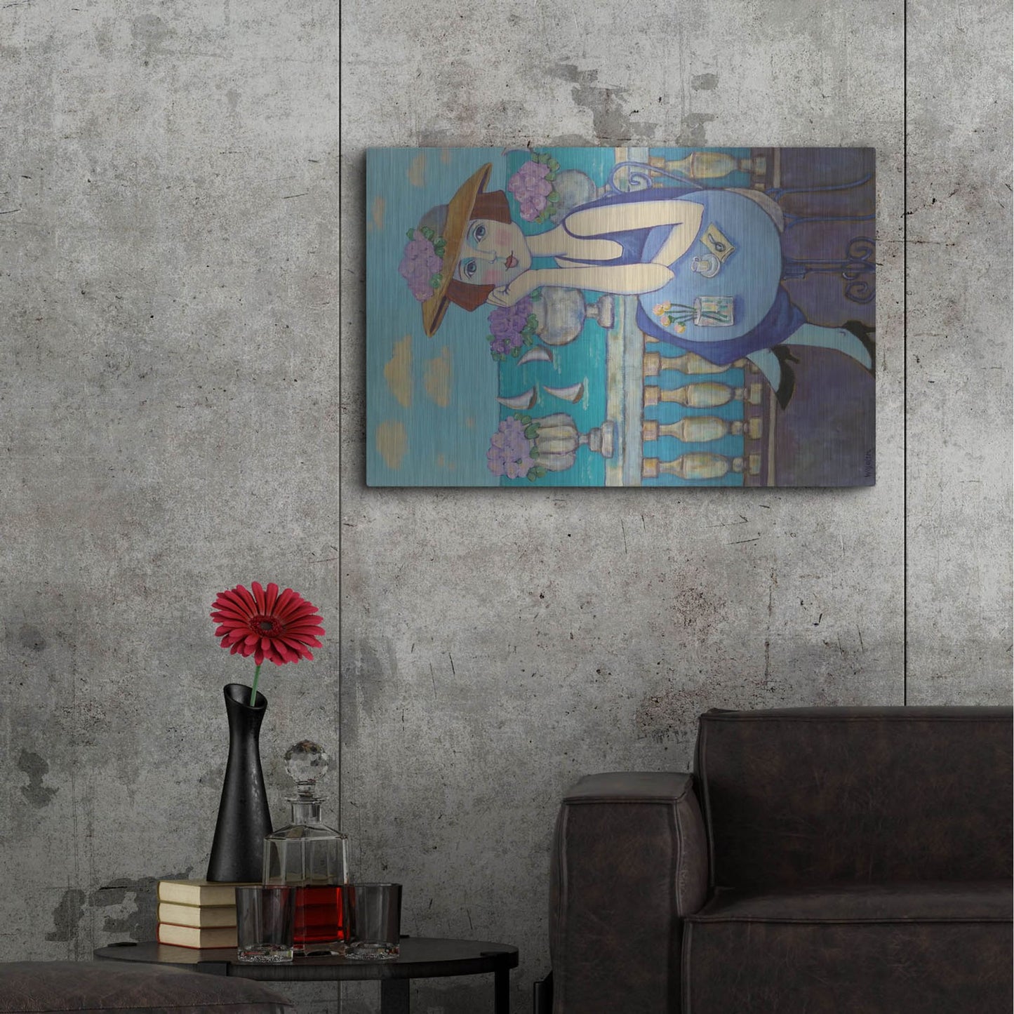 Luxe Metal Art 'Reviera' by Holly Wojhan, Metal Wall Art,36x24