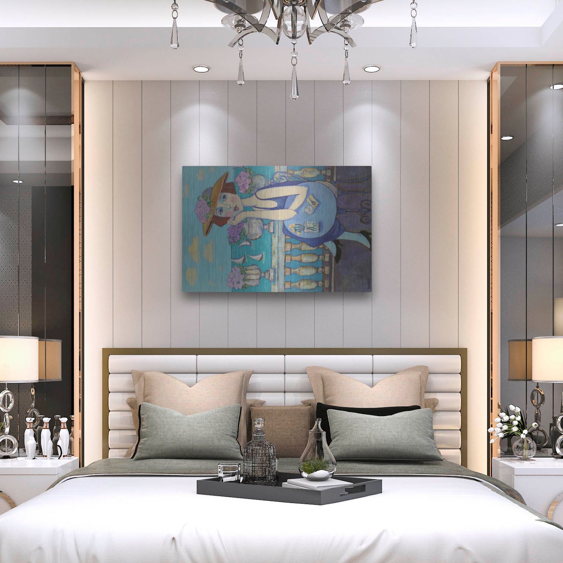 Luxe Metal Art 'Reviera' by Holly Wojhan, Metal Wall Art,36x24