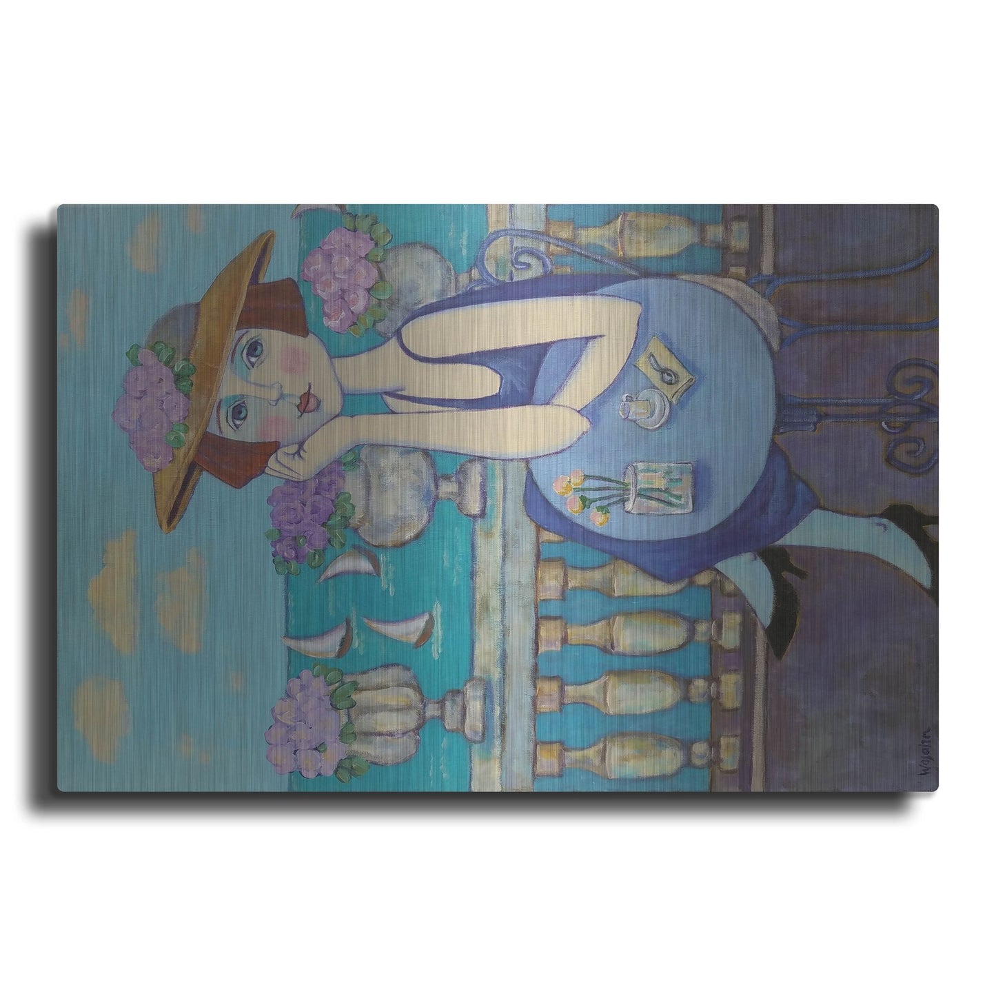 Luxe Metal Art 'Reviera' by Holly Wojhan, Metal Wall Art