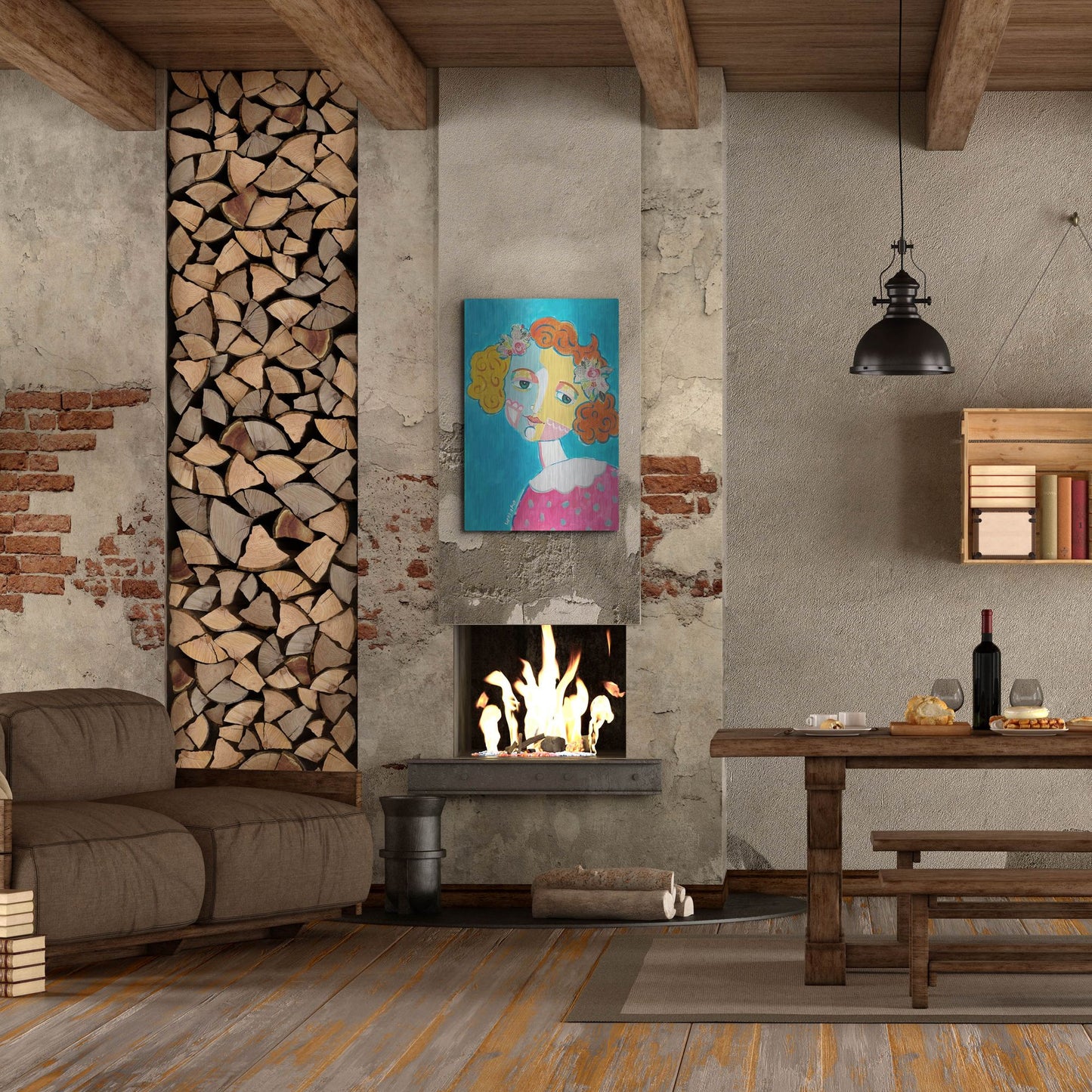 Luxe Metal Art 'Flower Head' by Holly Wojhan, Metal Wall Art,24x36