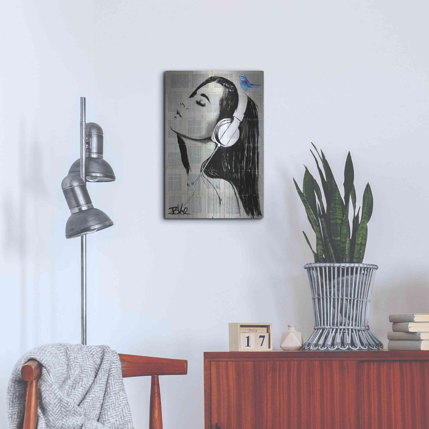 Luxe Metal Art 'Big Audio' by Loui Jover, Metal Wall Art,16x24