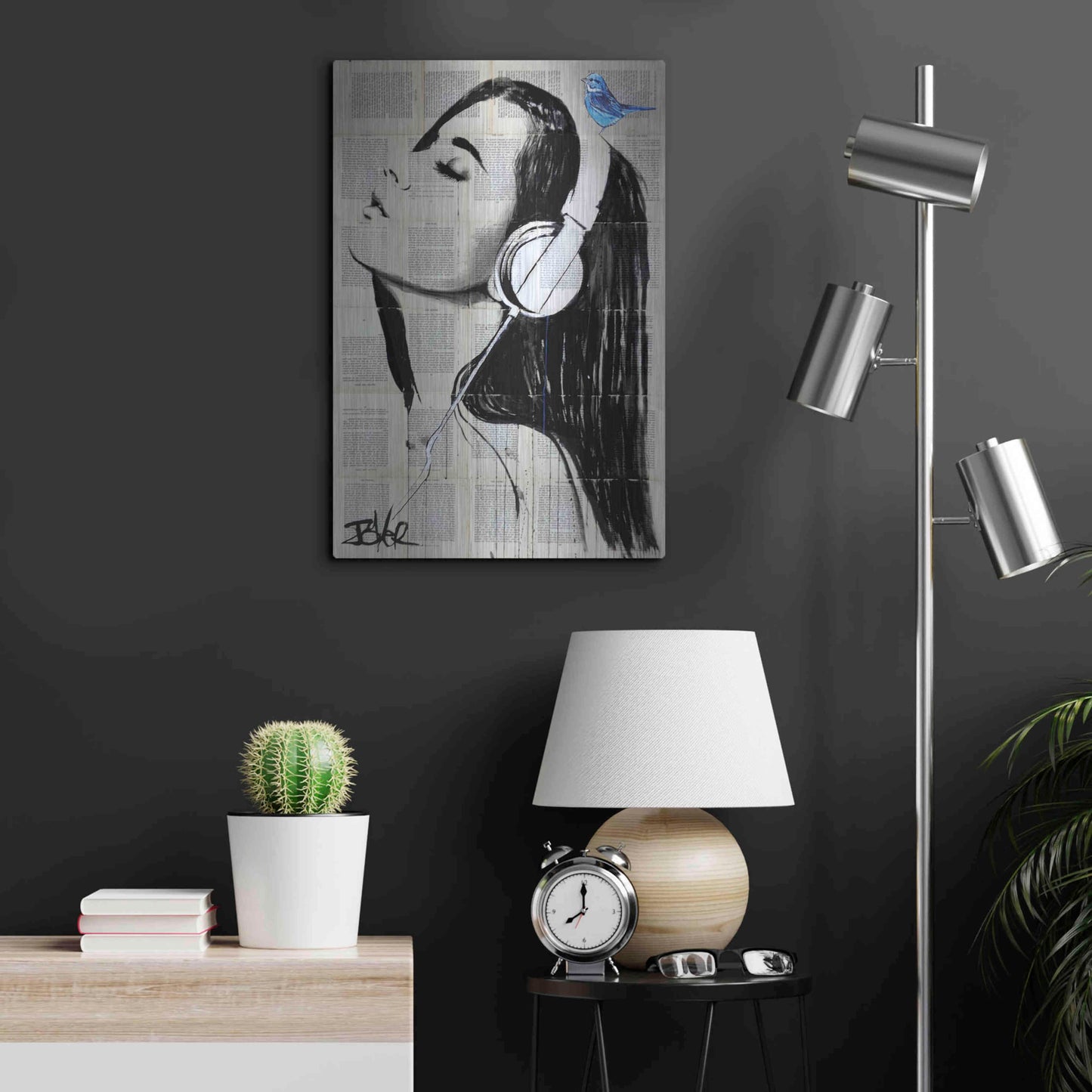 Luxe Metal Art 'Big Audio' by Loui Jover, Metal Wall Art,16x24