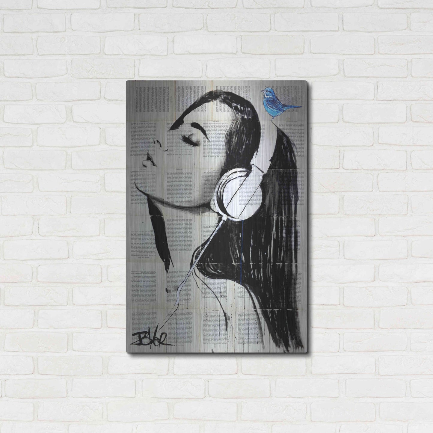 Luxe Metal Art 'Big Audio' by Loui Jover, Metal Wall Art,24x36