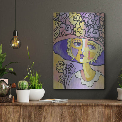 Luxe Metal Art 'Golden Lady' by Holly Wojhan, Metal Wall Art,12x16