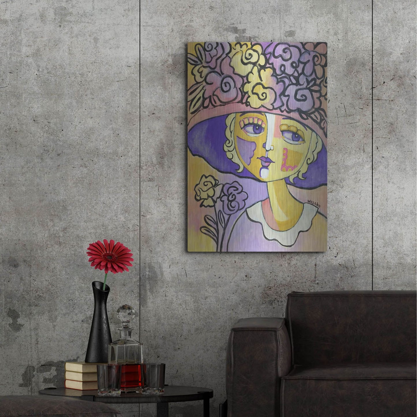 Luxe Metal Art 'Golden Lady' by Holly Wojhan, Metal Wall Art,24x36