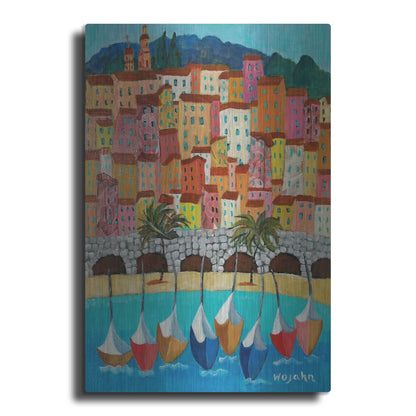 Luxe Metal Art 'Vieux Menton' by Holly Wojhan, Metal Wall Art