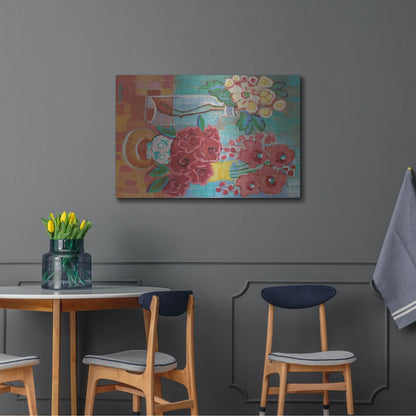 Luxe Metal Art 'Hello There Coral' by Holly Wojhan, Metal Wall Art,36x24