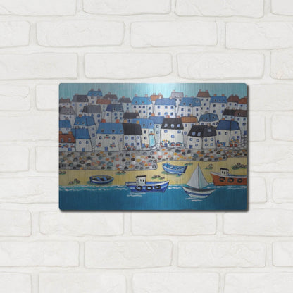 Luxe Metal Art 'Cornwall Calling Again' by Holly Wojhan, Metal Wall Art,16x12